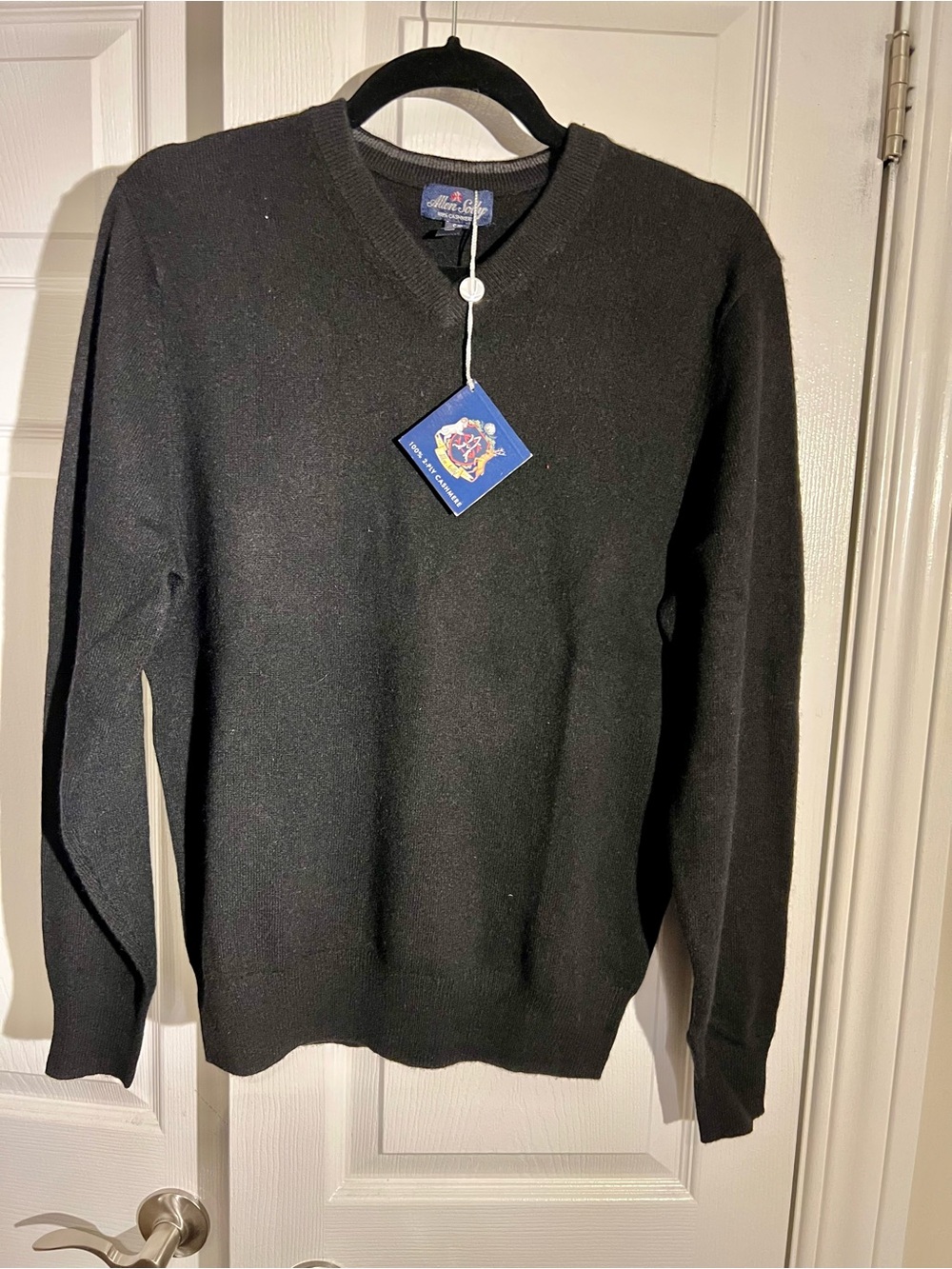 Allen Solly Men's Black V-Neck Sweater with Tag